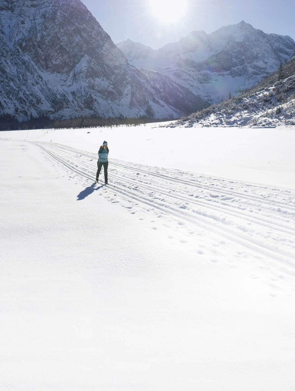 W60, cross-country skiing, winter landscape, Karwendel, Bavaria, Germany