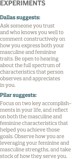 Experiments Dallas suggests: Ask someone you trust and who knows you well to comment constructively on how you expres...