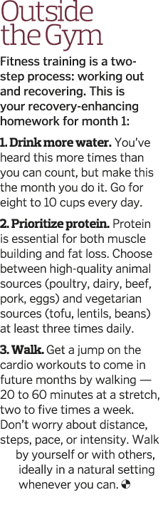Outside the Gym Fitness training is a two-step process  working out and recovering  This is your recovery-enhancing h   