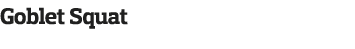Goblet Squat 