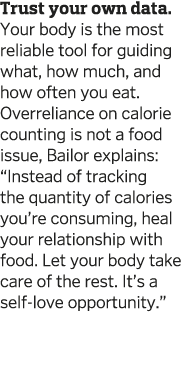 Trust your own data  Your body is the most reliable tool for guiding what  how much  and how often you eat  Overrelia   