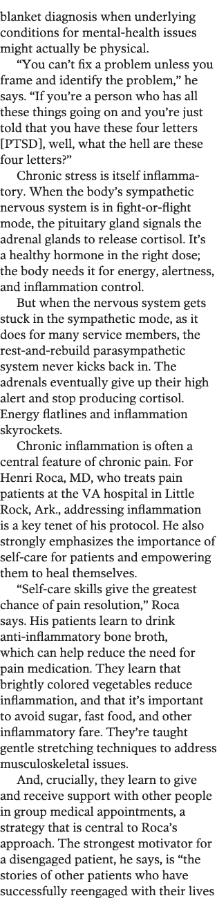 blanket diagnosis when underlying conditions for mental-health issues might actually be physical   You can t fix a pr   