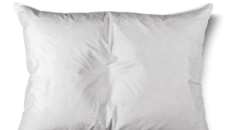 close up of a pillow on white background with clipping path