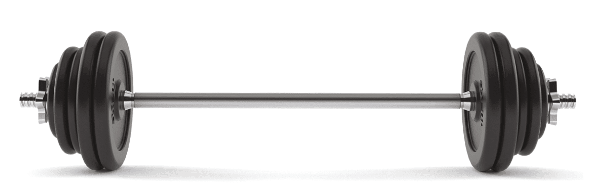 Barbell isolated on white background