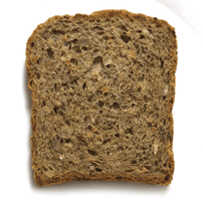 Piece of bread isolated on white