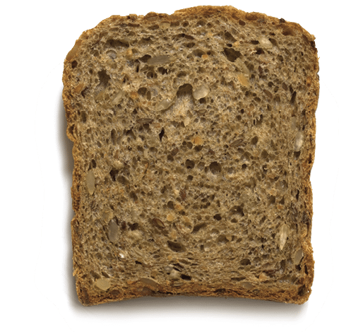 Piece of bread isolated on white