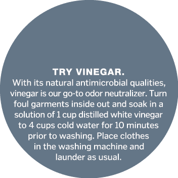    Try vinegar  With its natural antimicrobial qualities, vinegar is our go-to odor neutralizer  Turn foul garments i   