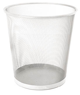 Picture of a garbage can from three different views 