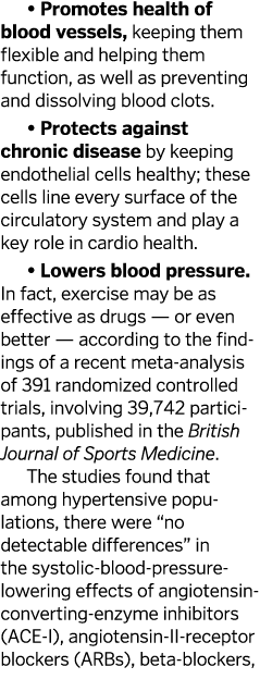   Promotes health of blood vessels, keeping them flexible and helping them function, as well as preventing and dissol   