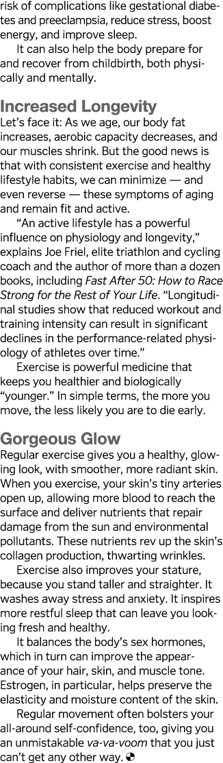 risk of complications like gestational diabetes and preeclampsia, reduce stress, boost energy, and improve sleep  It    