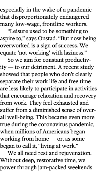 especially in the wake of a pandemic that disproportionately endangered many low-wage, frontline workers   Leisure us   