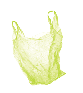 Blue plastic bag on white background  Isolated object