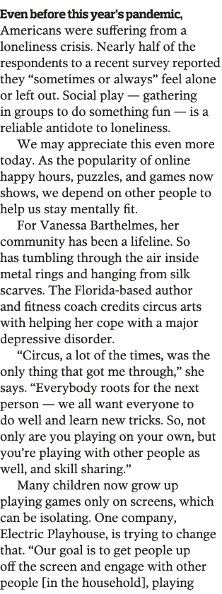 Even before this year s pandemic,  Americans were suffering from a loneliness crisis  Nearly half of the  respondents   