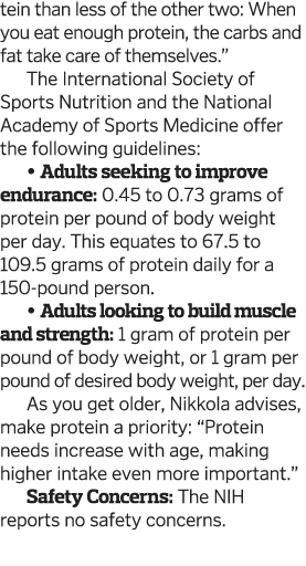 tein than less of the other two: When you eat enough protein, the carbs and fat take care of themselves   The Interna   