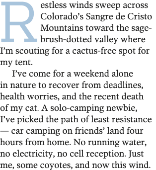 Restless winds sweep across Colorado s Sangre de Cristo Mountains toward the sagebrush-dotted valley where I m scouti   