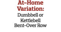 At-Home Variation: Dumbbell or Kettlebell Bent-Over Row