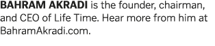bahram akradi is the founder, chairman, and CEO of Life Time  Hear more from him at BahramAkradi com 