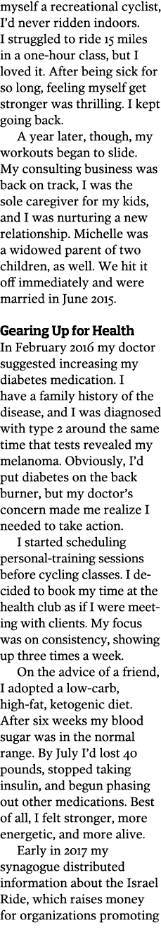 myself a recreational cyclist  I d never ridden indoors  I struggled to ride 15 miles in a one-hour class  but I love   