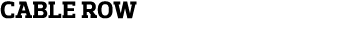 Cable Row