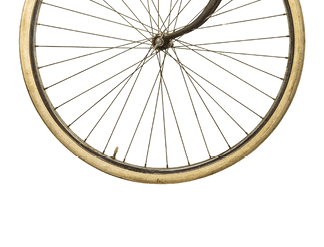 Vintage old school rusted race bike isolated on a white background