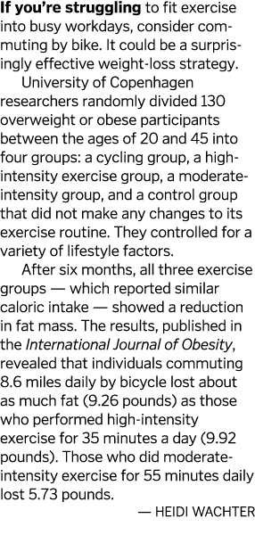 If you re struggling to fit exercise into busy workdays  consider commuting by bike  It could be a surprisingly effec   