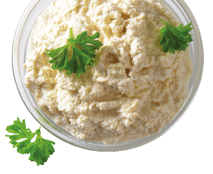 Grated horseradish combined with salad dressing or mayonnaise