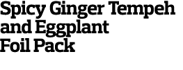 Spicy Ginger Tempeh and Eggplant Foil Pack