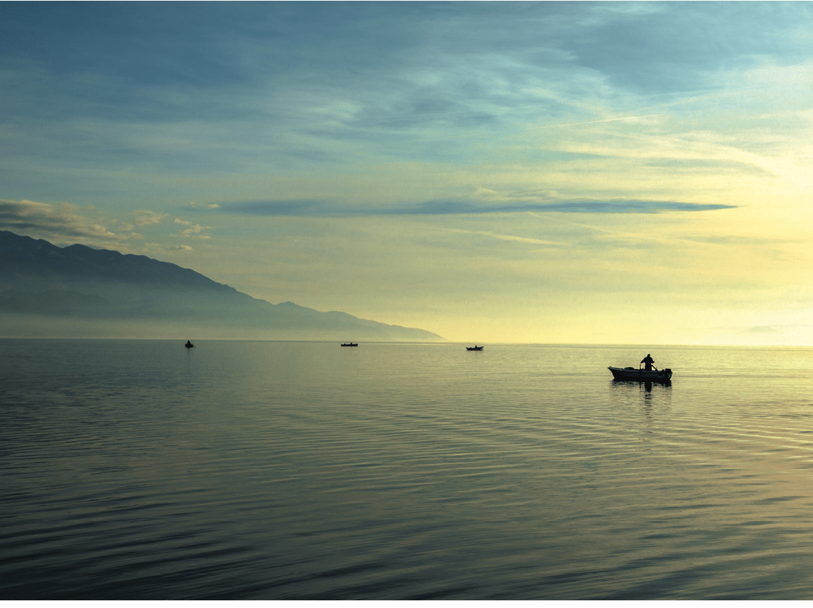 Landscape with boats and sea