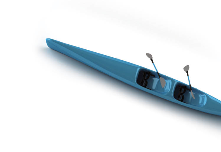 Canoeing top blue bg