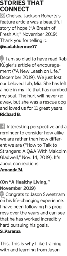 Stories That Connect  Chelsea Jackson Roberts s feature article was a beautiful story of hope   A Breath of Fresh Air   