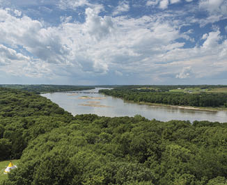 A scenic view of the Platte River 