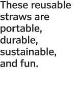 These reusable straws are portable  durable  sustainable  and fun 