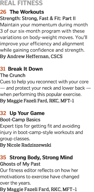 Real Fitness 26  The Workouts Strength  Strong  Fast   Fit  Part II  Maintain your momentum during month 3 of our six   