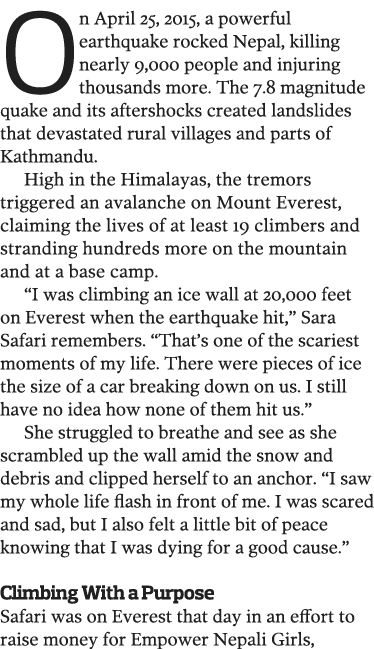 On April 25  2015  a powerful earthquake rocked Nepal  killing nearly 9 000 people and injuring thousands more  The 7   