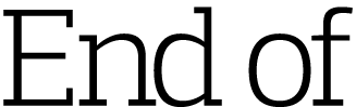 End of