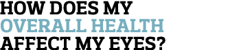 How does my overall health affect my eyes 