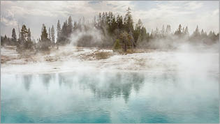 Black Pool in West Thumb Geyser Basin  Yellowstone National Park  Wyoming