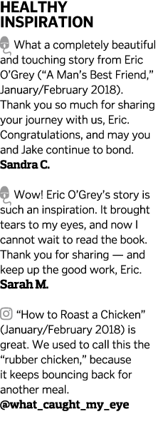 Healthy Inspiration   What a completely beautiful and touching story from Eric O Grey   A Man s Best Friend   January   