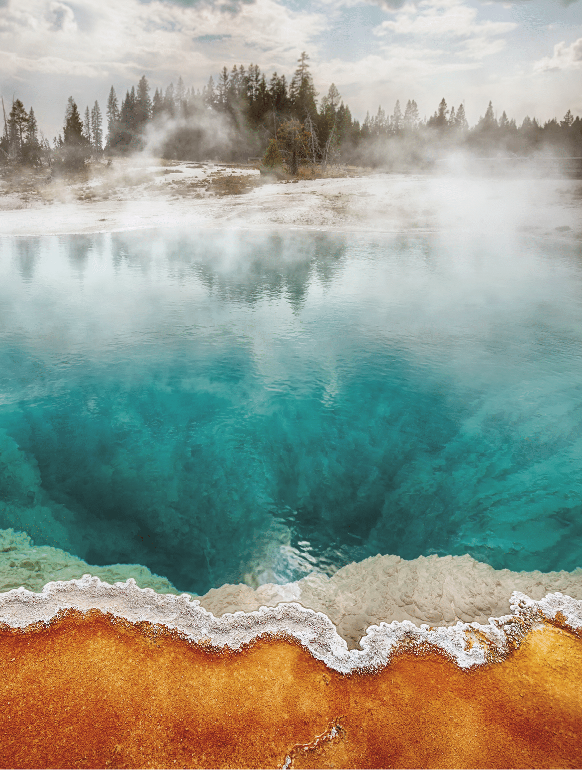 Black Pool in West Thumb Geyser Basin  Yellowstone National Park  Wyoming