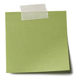 Adhesive note  Isolated on white Please see some similar pictures from my portfolio 