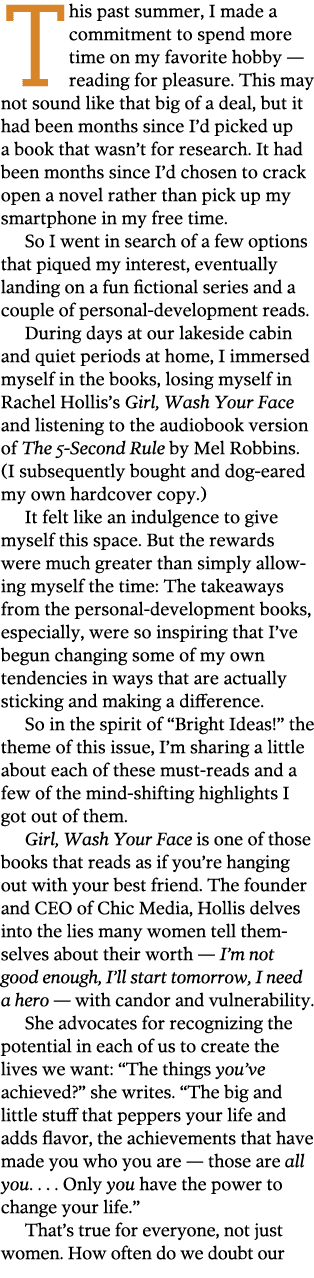 This past summer  I made a commitment to spend more time on my favorite hobby — reading for pleasure  This may not so   