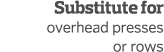 Substitute for overhead presses or rows