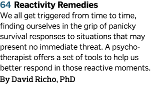 64 Reactivity Remedies We all get triggered from time to time, finding ourselves in the grip of panicky survival resp   