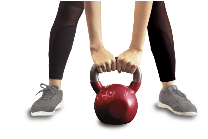 Closeup of people exercise with kettlebell at gym  Sport workout and fitness 