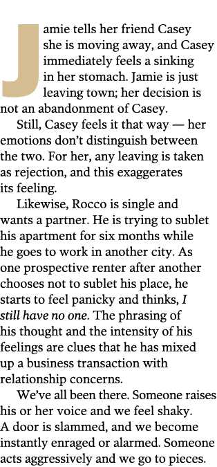  Jamie tells her friend Casey she is moving away, and Casey immediately feels a sinking in her stomach  Jamie is just   