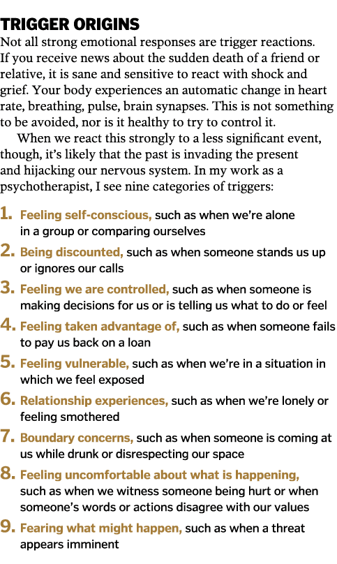  Trigger Origins  Not all strong emotional responses are trigger reactions  If you receive news about the sudden deat   
