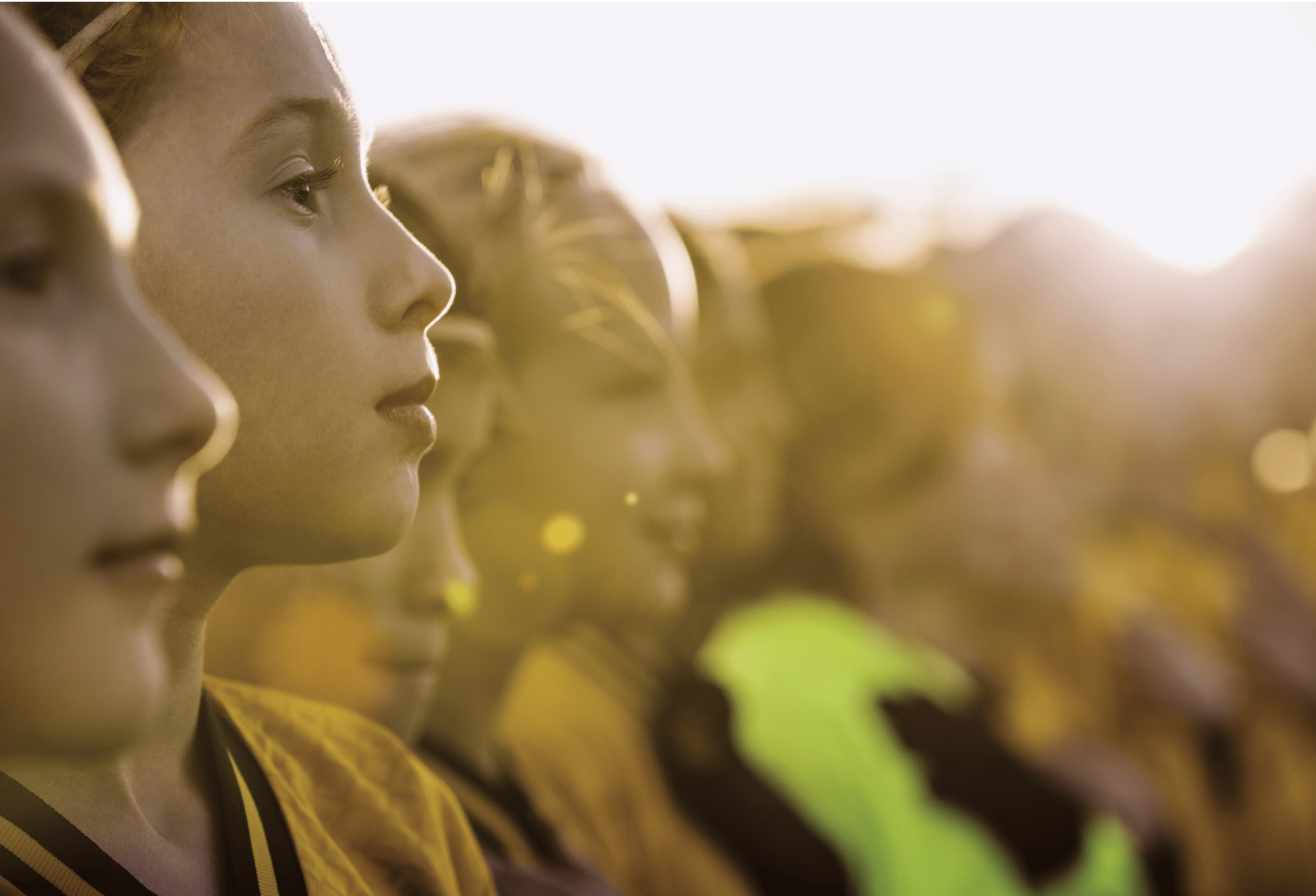 Girls soccer team outdoors