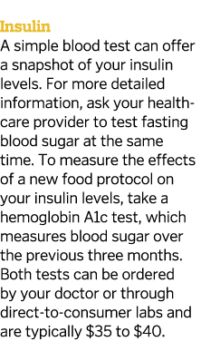  Insulin A simple blood test can offer a snapshot of your insulin levels  For more detailed information  ask your hea   