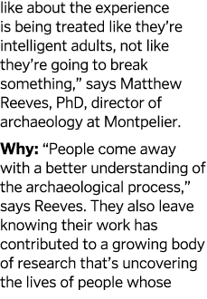 like about the experience is being treated like they re intelligent adults  not like they re going to break something   