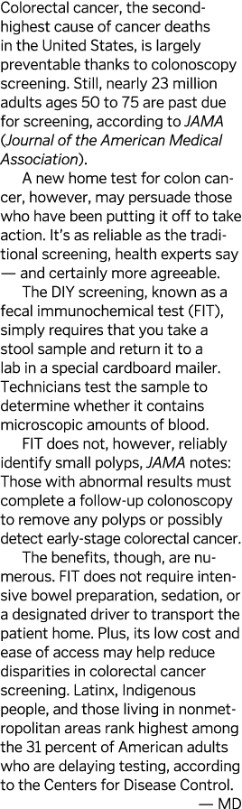 Colorectal cancer, the second-highest cause of cancer deaths in the United States, is largely preventable thanks to c   